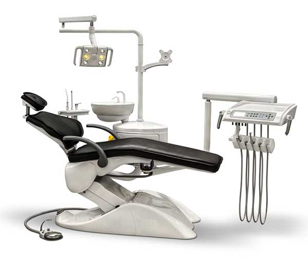 Safety M1 - стоматологическая установка с нижней подачей, черная