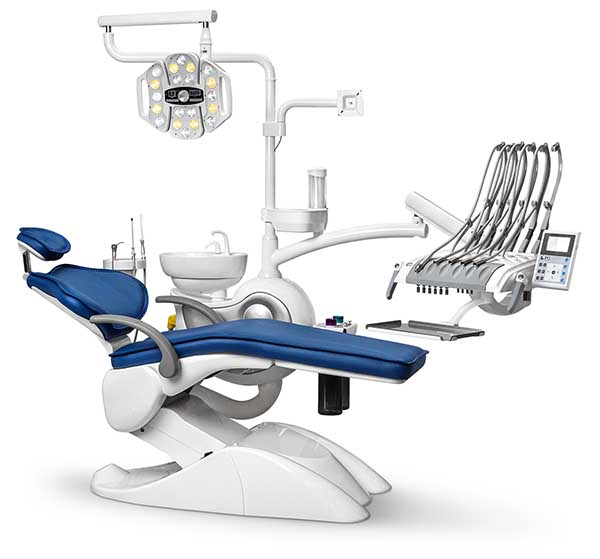 Safety M2 - стоматологическая установка с верхней подачей с 20 диодным светильником фото 2